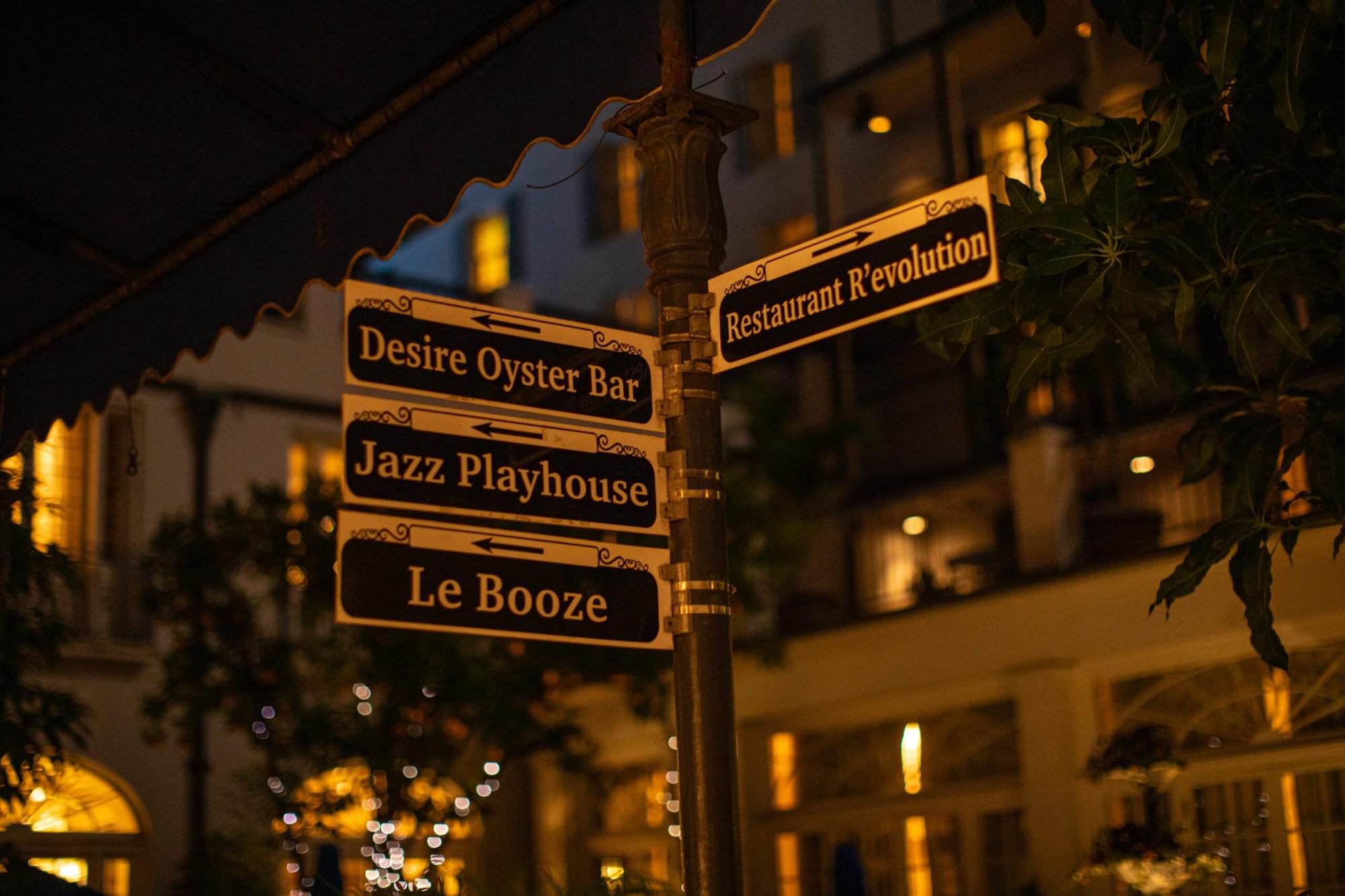 Royal Sonesta New Orleans French Quarter at night